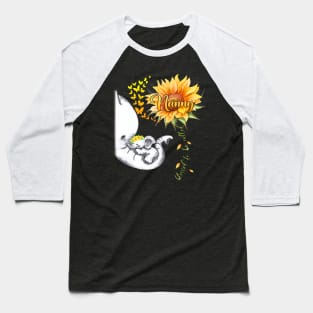 Blessed To Be Called Nanny Sunflower Elephant Mothers Day Baseball T-Shirt